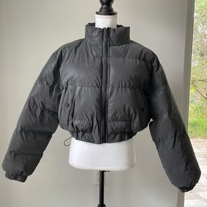 Black Cropped Ski Jacket